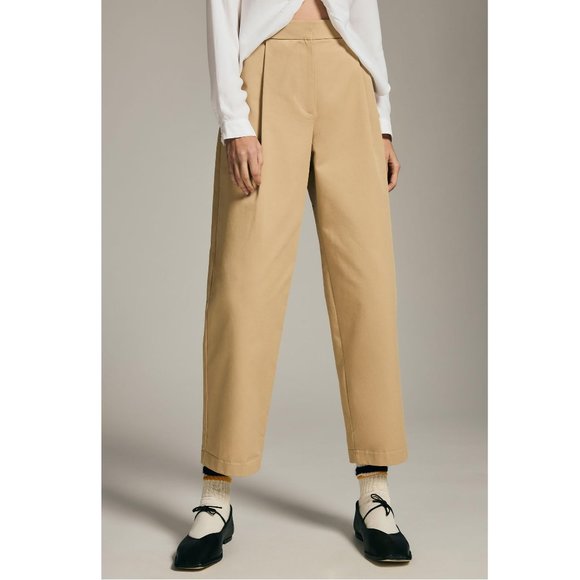 Anthropologie Exquise Rolled-Hem Chinos Cedar Brown - Medium - Picture 1 of 10